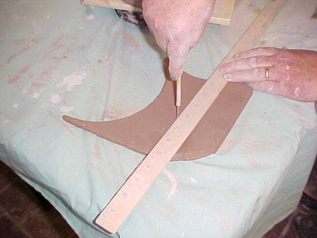 Cutting slab for spout